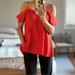 Anthropologie Tops | Anthropologie Silky Cold Shoulder Tank Size, Red, Size Small | Color: Red | Size: S