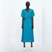 Zara Dresses | Never Worn Zara Jacquard Dress In Turquoise Size Small. | Color: Blue | Size: S