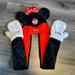 Disney Accessories | Disney Vintage Hat, Scarf And Gloves | Color: Black/Red | Size: Os