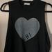 Brandy Melville Tops | John Galt Heart Graphic Muscle Tee | Color: Black/Gray | Size: One Size