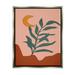 Stupell Industries Blooming Plant Leaf Pleasant Desert Crescent Moon Graphic Art Luster Gray Floating Framed Canvas Print Wall Art Design by JJ Design House LLC