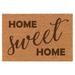 Home Sweet Home Doormat Brown Natural Coir Rectangular Front Entry Non Slip Door Mat (16 in. x 24 in.)