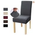 Dining Chair Cover Soft Stretch Jacquard Chair Seat Slipcover for Dining Room Kitchen Washable Removable Parson Chair Protector for Home Decor Banquet Ceremony