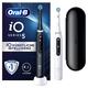 Oral-B iO Series 5 Elektrische Zahnbürste/Electric Toothbrush, Doppelpack, 2 Aufsteckbürsten, 5 Putzmodi für Zahnpflege, Reiseetui, matt black