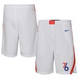 "Youth Jordan Brand White Philadelphia 76ers 2022/23 City Edition Swingman Shorts"