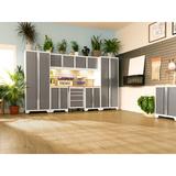 NewAge Products Bold Series 7 Piece Complete Storage System Set, Stainless Steel in Gray | 77.25 H x 108 W x 18 D in | Wayfair 54875