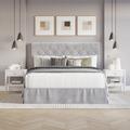 Chesterfield Diamond Design Button Tufted Upholstered Bed, Full in Silver Grey - CasePiece USA C8365FUB-SGY-VV