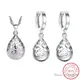 925 Sterling Silver Vente Chaude Ensembles de Bijoux Pierre De Lune Opale Larmes Totem Boucles