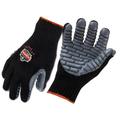Ergodyne X-Large Black ProFlex 9012 Full Finger Pigskin Anti-Vibration Gloves With Woven Elastic Cuff Polymer Palm Pad Pigskin Leather Palm And Fingers Low Profile Closure And Neoprene Knuckle Pad