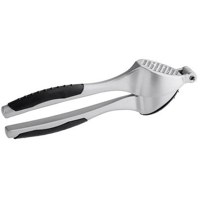 Choice 7" Chrome Easy-Clean Garlic Press with Grips