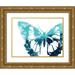 Vess June Erica 24x19 Gold Ornate Wood Framed with Double Matting Museum Art Print Titled - Butterfly Imprint I