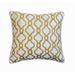 Chair Cushion Cover Ivory 14 x14 (35x35 cm) Throw Pillow Covers Velvet Bouclet Embroidery Foil & Quilted Throw Pillows For Couch Geometric Pattern Art Deco Style - Deco Prime