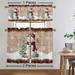 CUH Xmas Christmas Short Window Curtain Slot Top Half Window Drapes Rod Pocket Kitchen Valance Cafe Tier Bathroom Scarf Style-G 1pc-Top Valance: W:18 x H:54