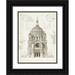 James Christopher 12x14 Black Ornate Wood Framed with Double Matting Museum Art Print Titled - Rose Window Gothic