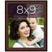 8x9 Executive Brown Real Wood Picture Frame Width 1.25 inches | Interior Frame Depth 0.5 inches |