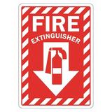 Lyle Rflct Fire Extinguisher Sign 10x7in Alum LCU1-0071-RA_7x10