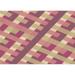 Ahgly Company Machine Washable Indoor Rectangle Transitional Pink Lemonade Pink Area Rugs 4 x 6