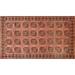 Ahgly Company Indoor Rectangle Traditional Brown Red Southwestern Area Rugs 2 x 3