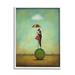 Stupell Industries Surreal People & Umbrella Balancing Green Striped Ball Framed Wall Art 24 x 30 Design by Duy Huynh