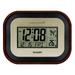 Sharp Digital Wall Clock Self-Setting Atomic Desk Clock Woodgrain Finish