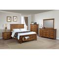 CDecor Home Furnishings Corvallis Rustic Honey 2-Piece Storage Bedroom Set w/ Dresser Wood in Brown | 57.25 H x 59 W x 81 D in | Wayfair