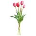 GENEMA Artificial T ulip Bundle with 4 T ulips and 1 T ulip Buds