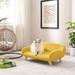 Tucker Murphy Pet™ Chardai Dog Sofa Synthetic Material in Yellow | 12 H x 17 W x 28 D in | Wayfair 96C405D963E447A18D9433E2D7396000