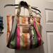 Coach Bags | Coach Stripped Poppy Bag | Color: Green/Pink | Size: Os