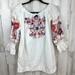 Free People Dresses | Free People Off The Shoulder Fleur Du Jour Embroidered Floral Dress Xs. | Color: Cream/White | Size: Xs