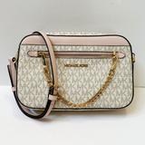 Michael Kors Bags | Michael Kors Jet Set Item Chain Shoulder Crossbody Bag Mk Vanilla Pink | Color: Pink/White | Size: Os