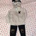 Disney Matching Sets | Disney Baby Outfit 18m Zip Up Hoodie And Sweatpants | Color: Black/Cream | Size: 18mb