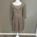 Free People Dresses | Free People Bohemian Women's Tan/Gray Embroidered Lace Party Dress S/P | Color: Gray/Red/Tan | Size: Sp