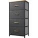 Rebrilliant Koziara 4 Drawer Storage Chest Metal/Solid Wood/Fabric in Gray | 37.2 H x 17.7 W x 11.8 D in | Wayfair A623894B7A9D4DA58564A08FBF90B423