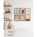 Corrigan Studio® 6 Piece Home Kitchen Bedroom Wall Decor Set Paper in Black/Brown/Orange | 14.63 H x 11.56 W x 0.7 D in | Wayfair
