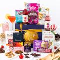 Mum, Mother's 10 Item Afternoon Tea Hamper Basket, Luxury Vegan Chocolate Gifts, Dairy Free Chocolate Gift Box, Gluten Free Hamper, Vegan Sweets & Vegan Snacks, 1 Non Alcoholic Cocktail