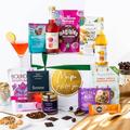 Mothers Day 10 Item Afternoon Tea Hamper Basket, Luxury Vegan Chocolate Gifts, Dairy Free Chocolate Gift Box, Gluten Free Hamper, Vegan Sweets & Vegan Snacks, 2 Non Alcoholic Cocktails