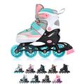 Inline Skates Children's Kids Inliners Roller Skates Roller Blades ABEC 7 Carbon Children's Inline Skates Adjustable Shoe Size (Light Blue/Pink, L 38-41)