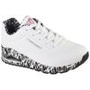Sneaker SKECHERS "UNO LOVING LOVE", Damen, Gr. 40, schwarz-weiß (weiß, schwarz), Lederimitat, sportlich, Schuhe Sneaker, Freizeitschuh, Halbschuh, Schnürschuh mit Luftkammersohle, Topseller