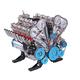 Amitas V8 Engine Kit, Metal 8-cylinder Simulated Engine Model with Working Function, 1/3 V8 Car Engine Model for Children & Adults