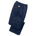 Blair Men's Haband Men's Casual Joe® Stretch Waist Poplin Cargo Pants - Navy - 36