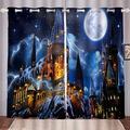 Doiicoon Harry Poter Blackout Curtains Eyelets for Bedroom, Hogwarts School Blackout Curtain Set of 2 for Children's Room (13.220 x 215 cm (2 x 110 x 215 cm))