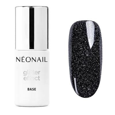 NEONAIL GLITTER EFFECT BASE - FEIN UV-Nagellack BLACK SHINE 7.2 ml Weiss