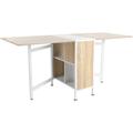 Table pliable de cuisine salle à manger 4 niches intégrées dim. dépliées 169L x 62l x 75H cm mdf