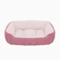 Lit en peluche pour animaux de compagnie chenil carré doux canapé-lit pour chien coussin en