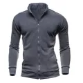 Sweats à capuche PVD pour hommes cardigan à capuche zippé noir streetwear slim sweat à capuche