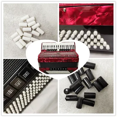 Bouton de basse noir et blanc accessoires accordéon directement fourni par l'usine