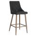 Contemporary Faux Leather and Metal 26" Counter Stool, Set of 2 - N/A