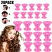 Starynighty 20PCS Silicone Hair Curlers Blue and Pink Magic Hair Rollers Set Hair Curler Styling Tool Soft Magic DIY Curling Hairstyle Tools Hair Accessories