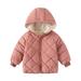 ZMHEGW Toddler Babys Boys Girls Thick Warm Hooded Coat Winter For Babys Clothes Coat Jacket Outwear Solid Colour