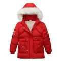 Floleo Girls Kids Outfits Children Kids Boys Girl Winter Coats Jacket Zip Thick Warm Snow Hoodie Outwear